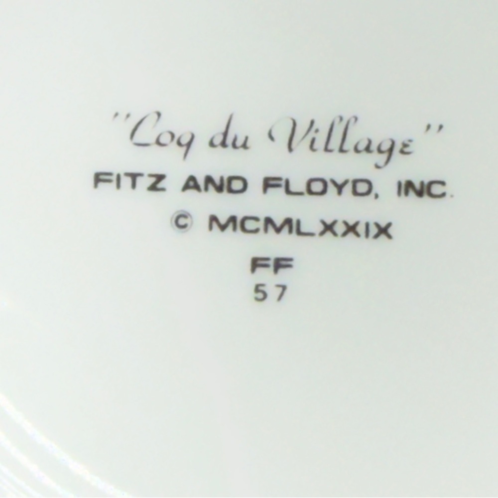 Fitz and Floyd Coq du Villages Chicken Mugs - Picture 9 of 9